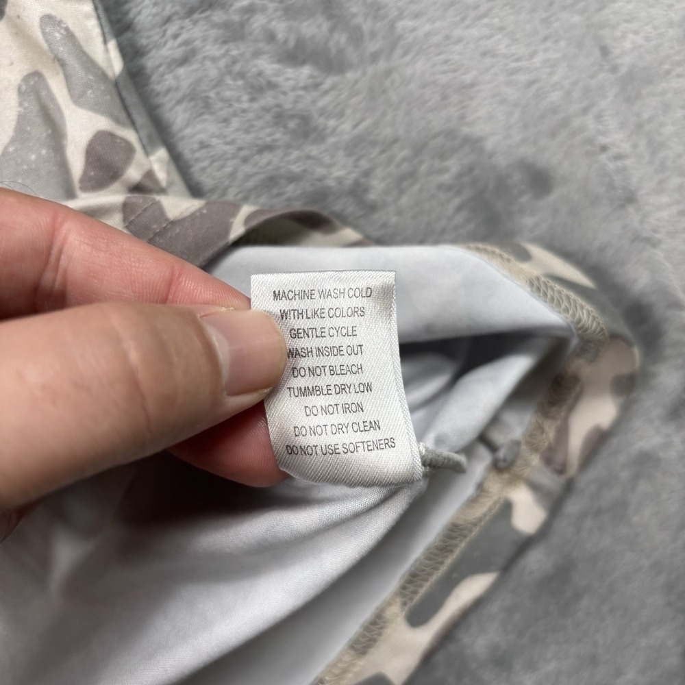 Burlebo Youth Performance Hoodie Small (5/6) White Camo - Picture 6 of 7